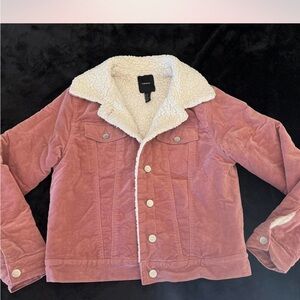 Forever 21 Pink Sherpa-Lined Jacket